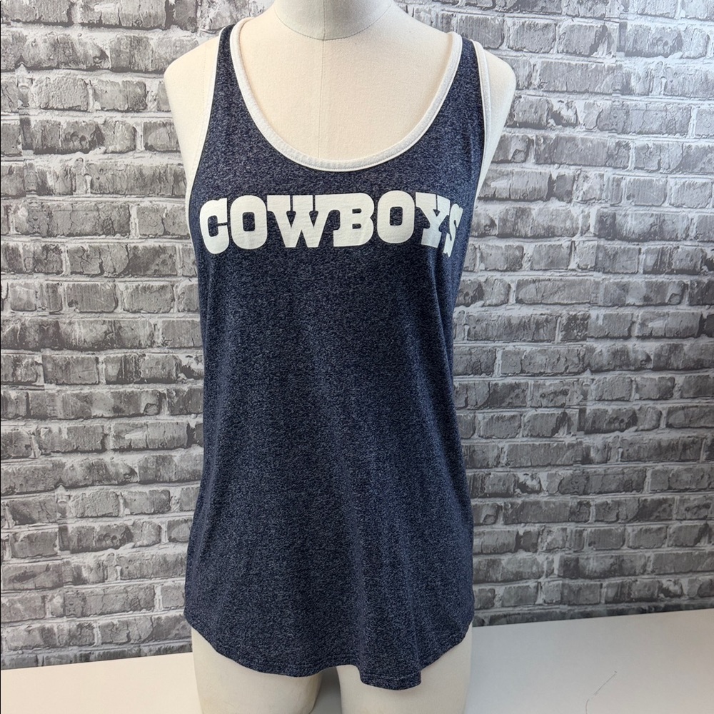 Cowboys Navy Blue Graphic Tank Top